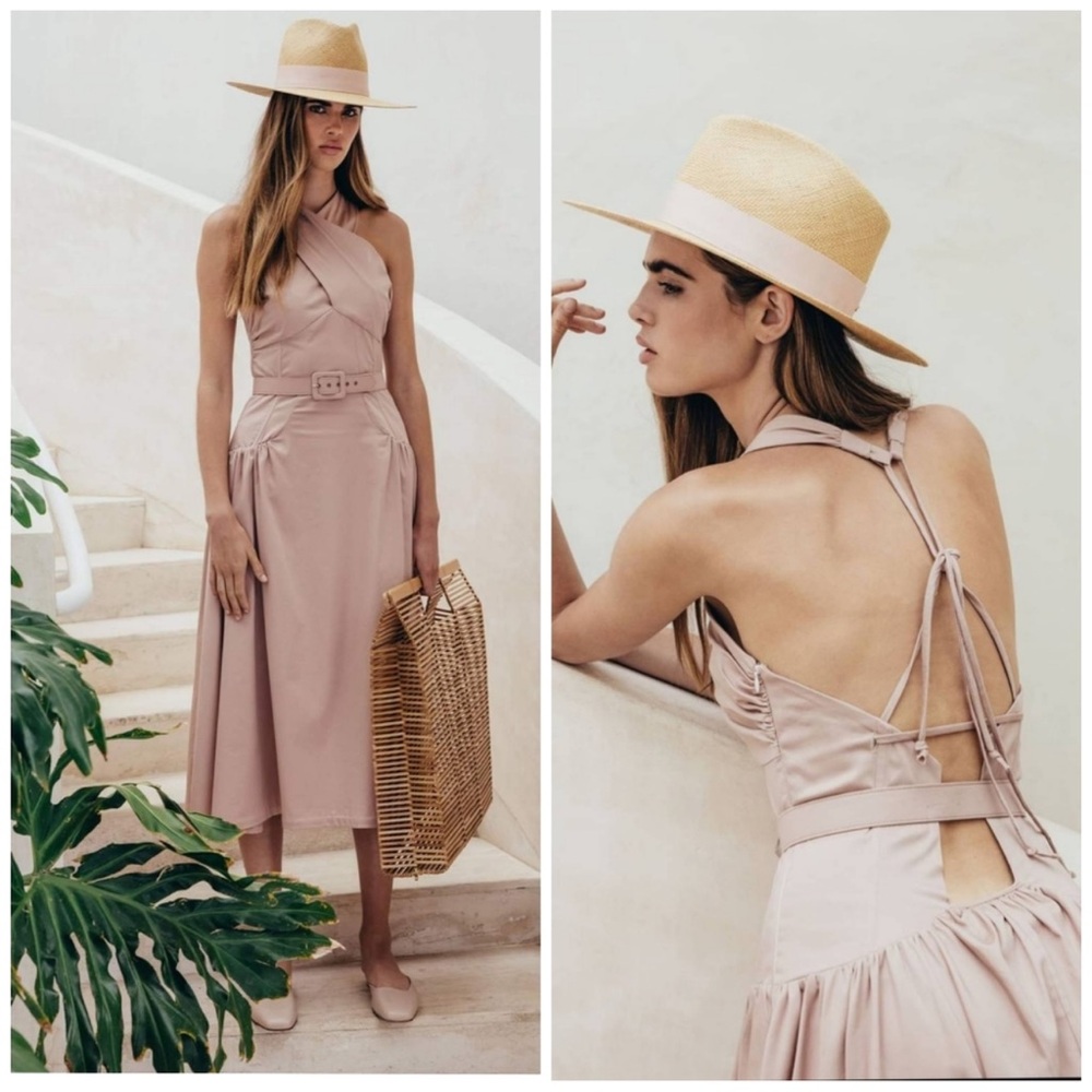 NWT Cult Gaia • Ava Ruched Halter Dress